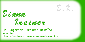 diana kreiner business card